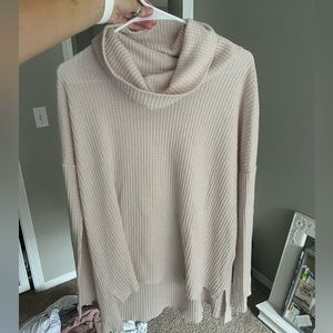 Nordstrom Cream Waffle Turtleneck Sweater